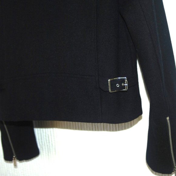 Gap Wool Blend Moto Sherpa jacket Size Small - Picture 4 of 7